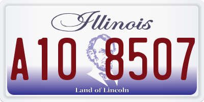 IL license plate A108507
