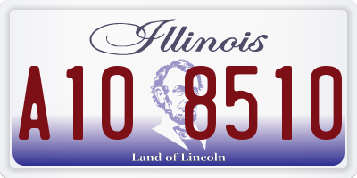 IL license plate A108510