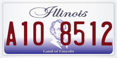 IL license plate A108512