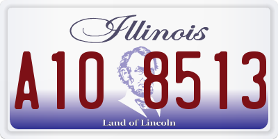 IL license plate A108513