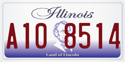 IL license plate A108514