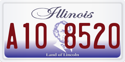 IL license plate A108520