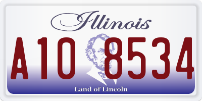 IL license plate A108534