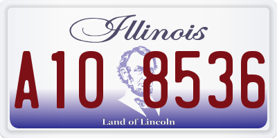 IL license plate A108536