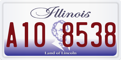 IL license plate A108538