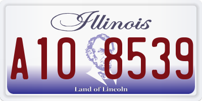 IL license plate A108539