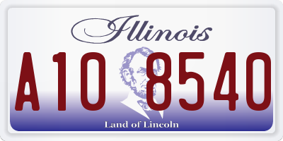 IL license plate A108540