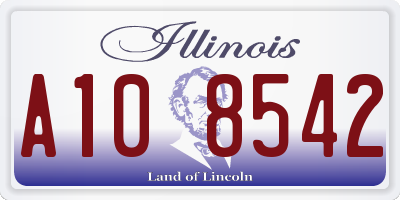 IL license plate A108542