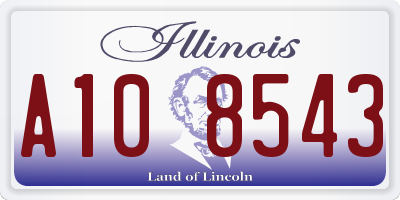 IL license plate A108543