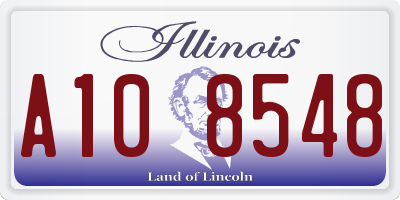 IL license plate A108548