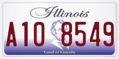 IL license plate A108549