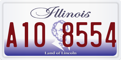 IL license plate A108554
