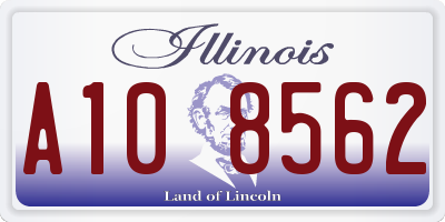 IL license plate A108562
