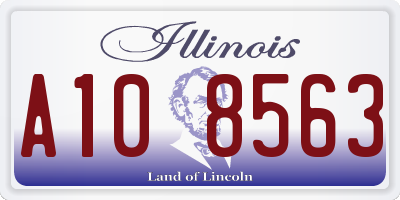 IL license plate A108563