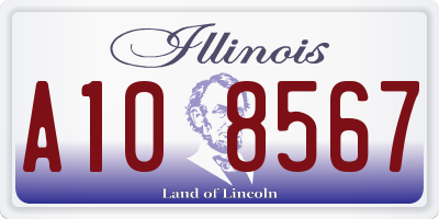 IL license plate A108567
