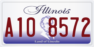 IL license plate A108572