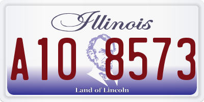 IL license plate A108573