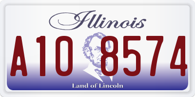 IL license plate A108574