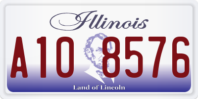 IL license plate A108576