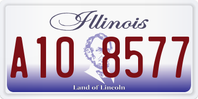 IL license plate A108577