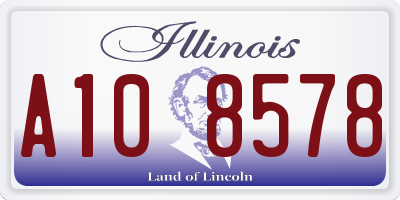 IL license plate A108578