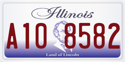 IL license plate A108582