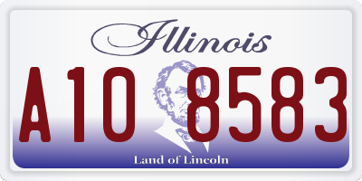 IL license plate A108583