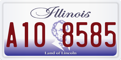 IL license plate A108585