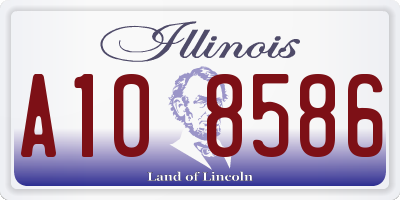IL license plate A108586