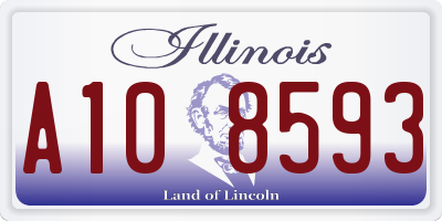 IL license plate A108593