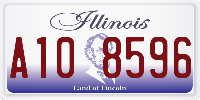 IL license plate A108596