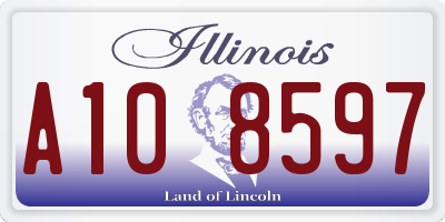 IL license plate A108597