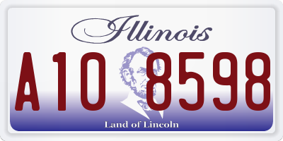 IL license plate A108598