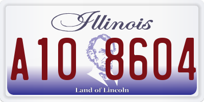 IL license plate A108604