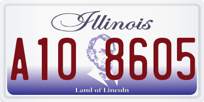 IL license plate A108605
