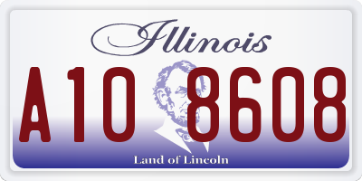 IL license plate A108608