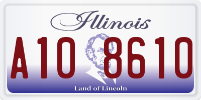 IL license plate A108610