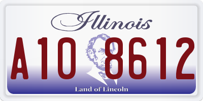 IL license plate A108612