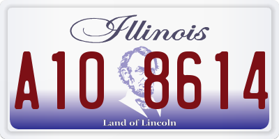 IL license plate A108614