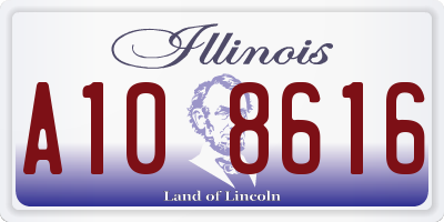 IL license plate A108616