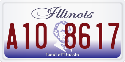 IL license plate A108617
