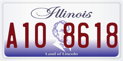 IL license plate A108618