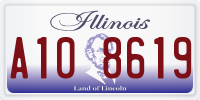IL license plate A108619
