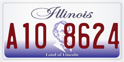 IL license plate A108624