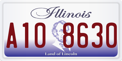 IL license plate A108630