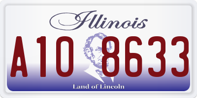 IL license plate A108633