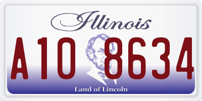 IL license plate A108634