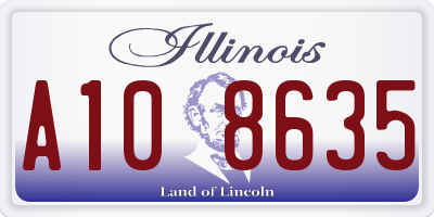 IL license plate A108635