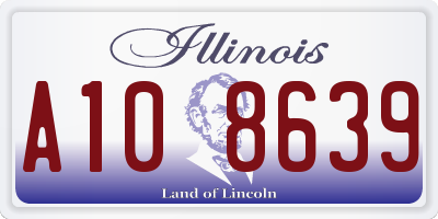 IL license plate A108639