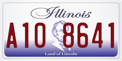 IL license plate A108641